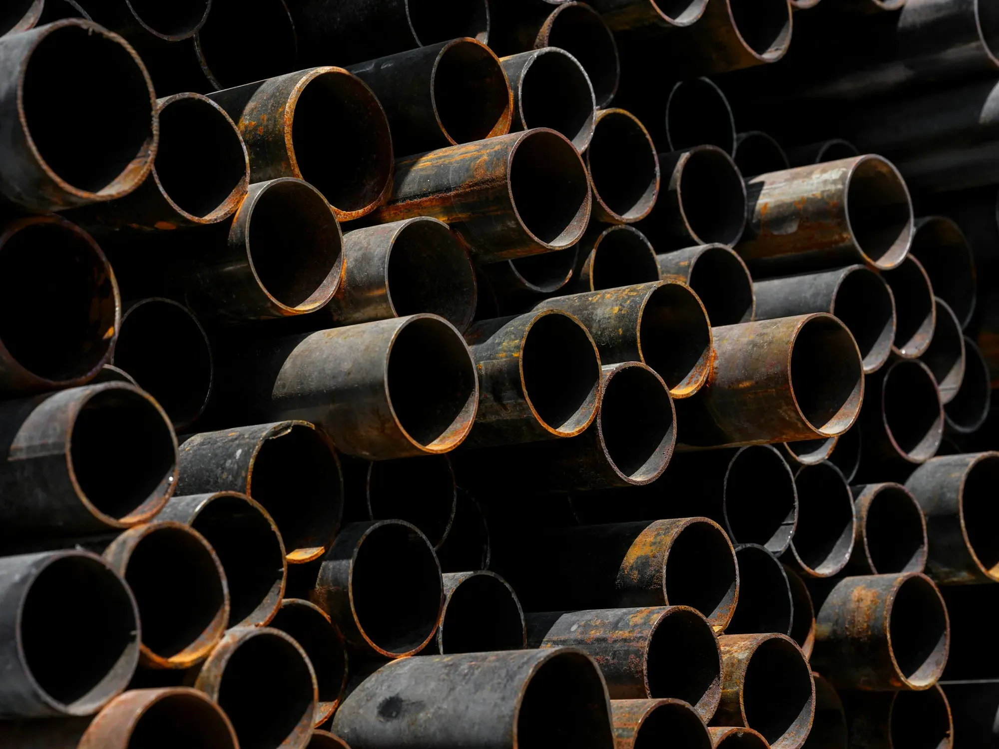 Sun Steel pipe on site