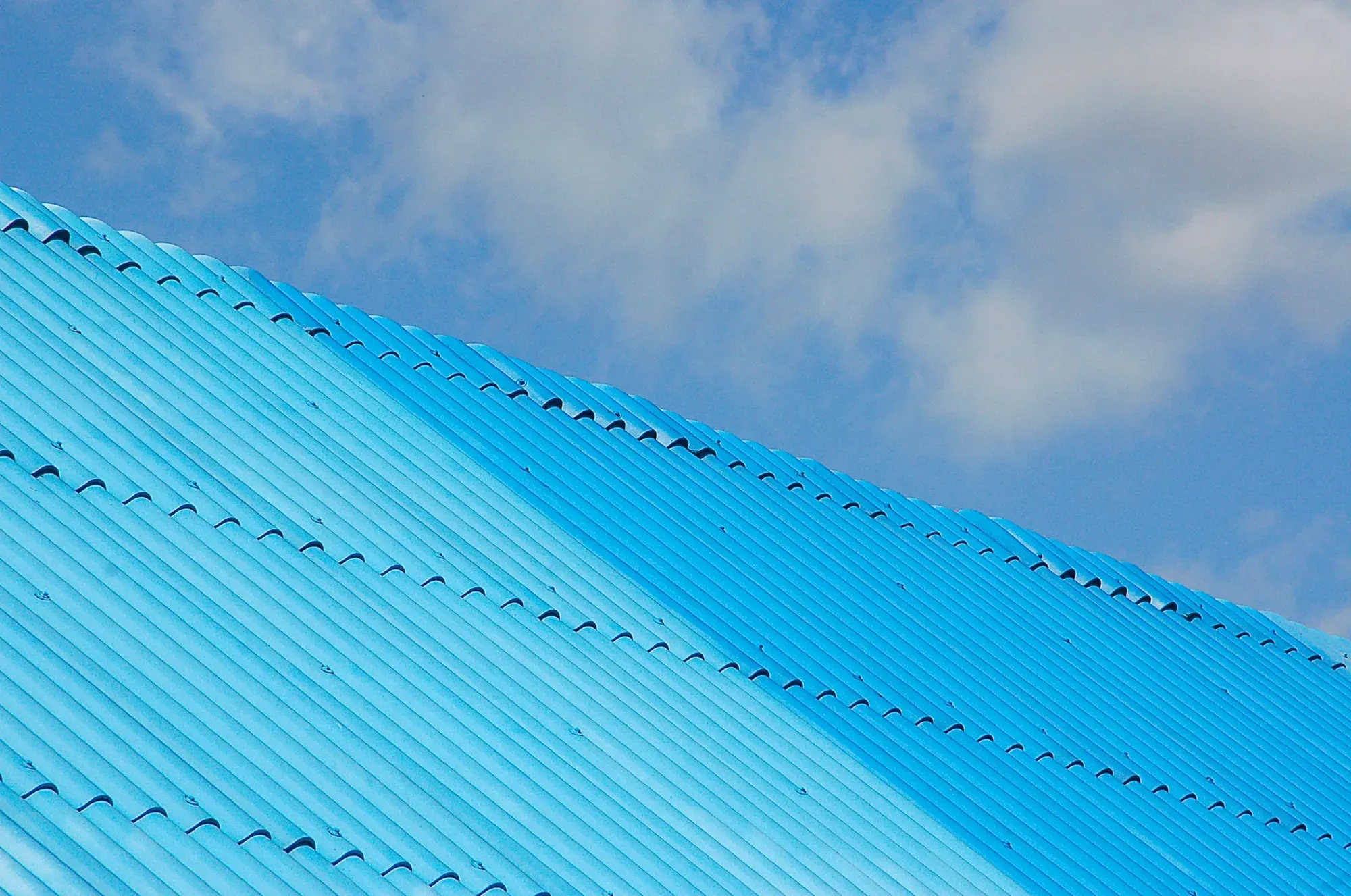 Colour-coated profile sheet on the roof
